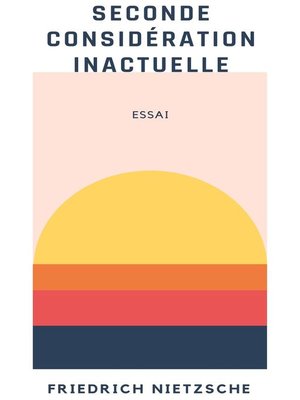 cover image of Seconde considération inactuelle